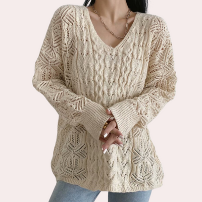 NAYLAH - Pull Aéré Texturés Moderne pour Femmes