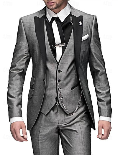 Ensemble en lin pour hommes : veste, gilet et pantalon