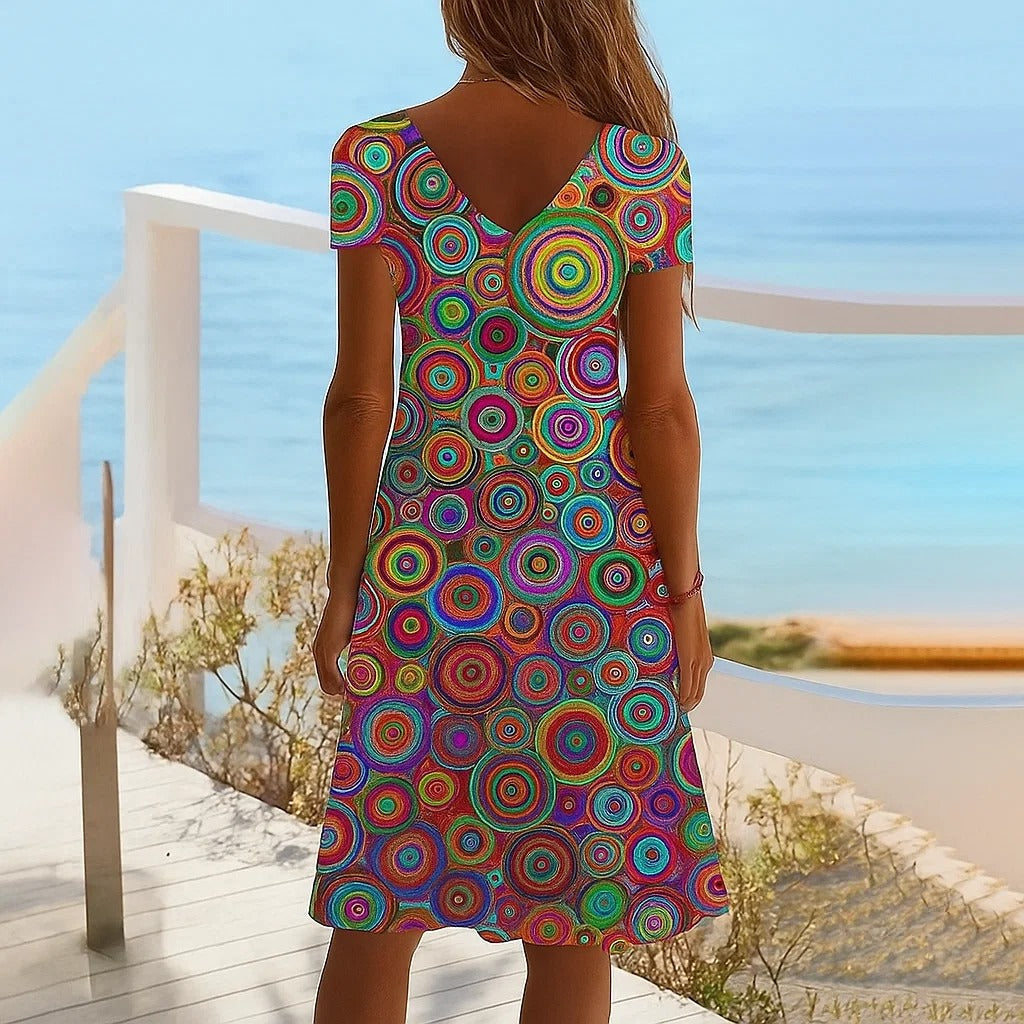 Bella | Robe d'été Coloré pour femme | Midi