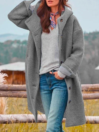 Audrey - Veste d'extérieur chaude à boutons
