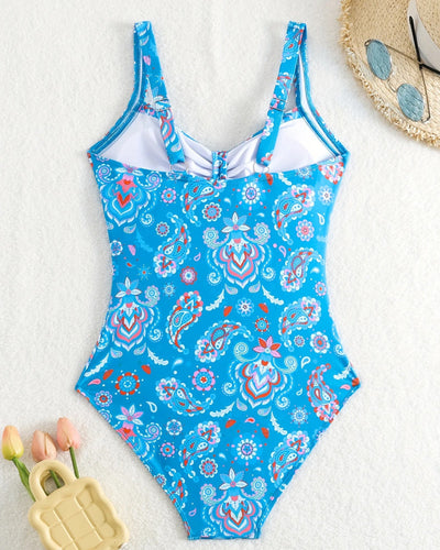 Maillot de bain Veste Plissée Fleurie Une Pièce
