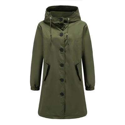 Lilac - Coupe-vent à capuche pour femmes, parfaitement imperméable et élégant