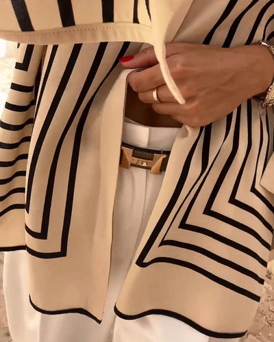 Chemise décontractée à rayures fendues