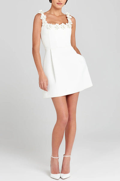 Cindy | Mini robe de soirée avec applications florales