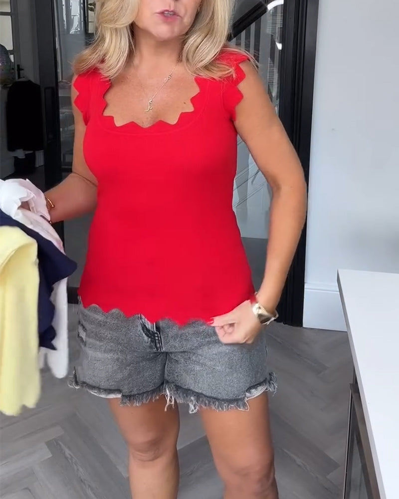 Casual Polyvalent T-Shirt Sans Manches