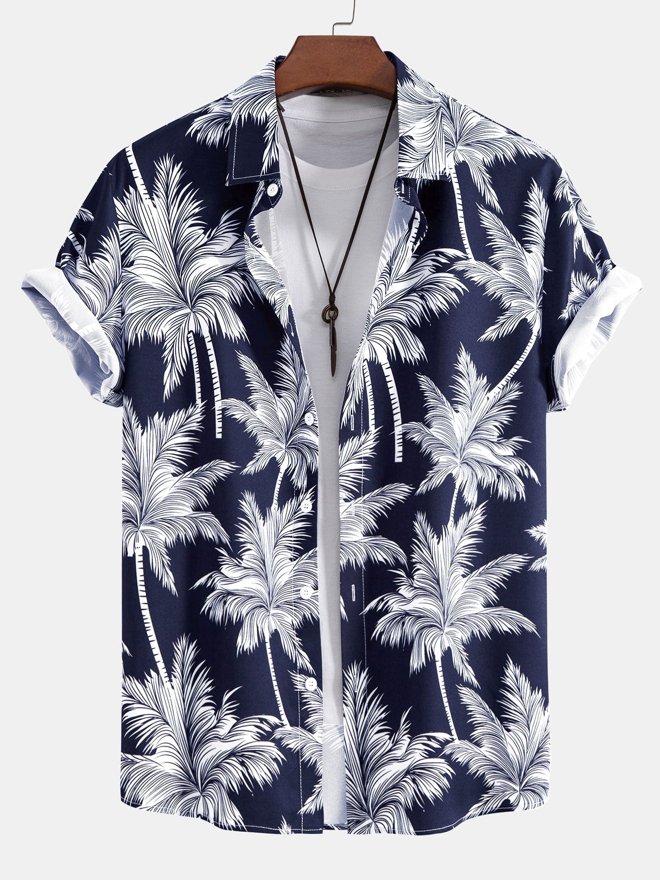 Ensemble Vacances : Chemise à Palmiers & Short de Bain Assorti