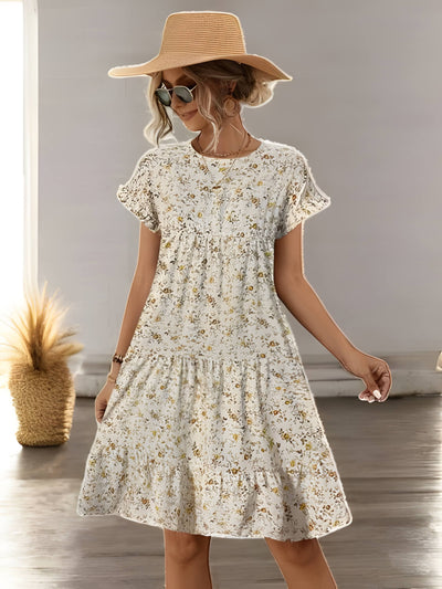 Madeleine - Robe D'Été Fluide À Marches Et Motif Floral
