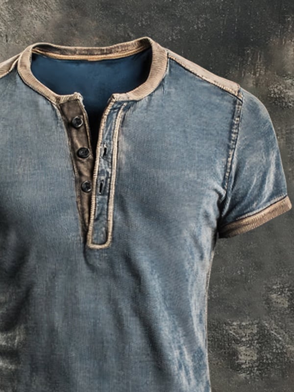 Henry™ | Haut Henley décontracté à blocs de couleurs