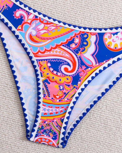 Bikini Bandeau Imprimé Deux Pièces Triangle