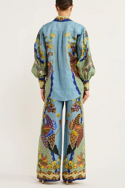 Ensemble à imprimé unique et ensoleillé satin