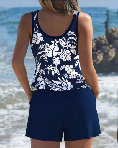 Maillot de bain Deux Pièces Style Vacances Décontracté