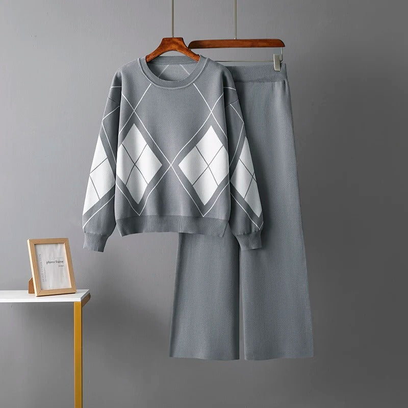 Stella™ - Ensemble de pull chaud en tricot à deux pièces
