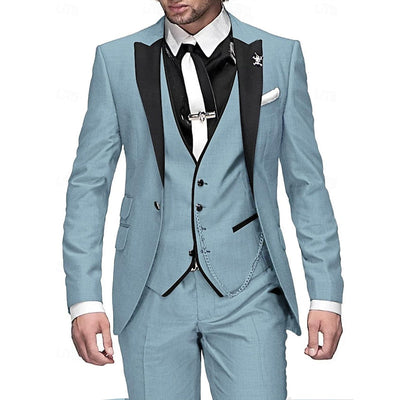 Ensemble en lin pour hommes : veste, gilet et pantalon