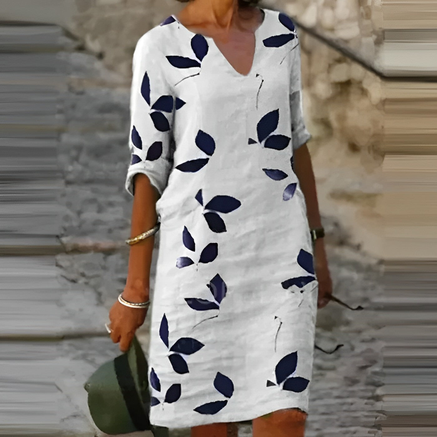 Robe Imprimée Manches 3/4 Pour Femme | Mini