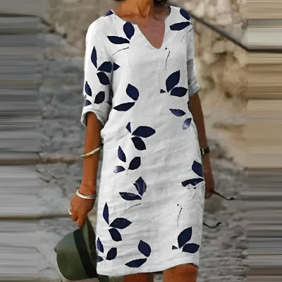 Robe Imprimée Manches 3/4 Pour Femme | Mini