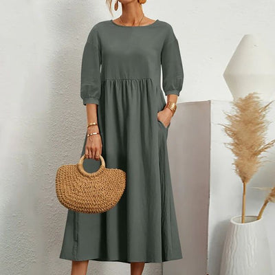 Maëlle - Robe Midi Élégante En Tissu De Haute Qualité