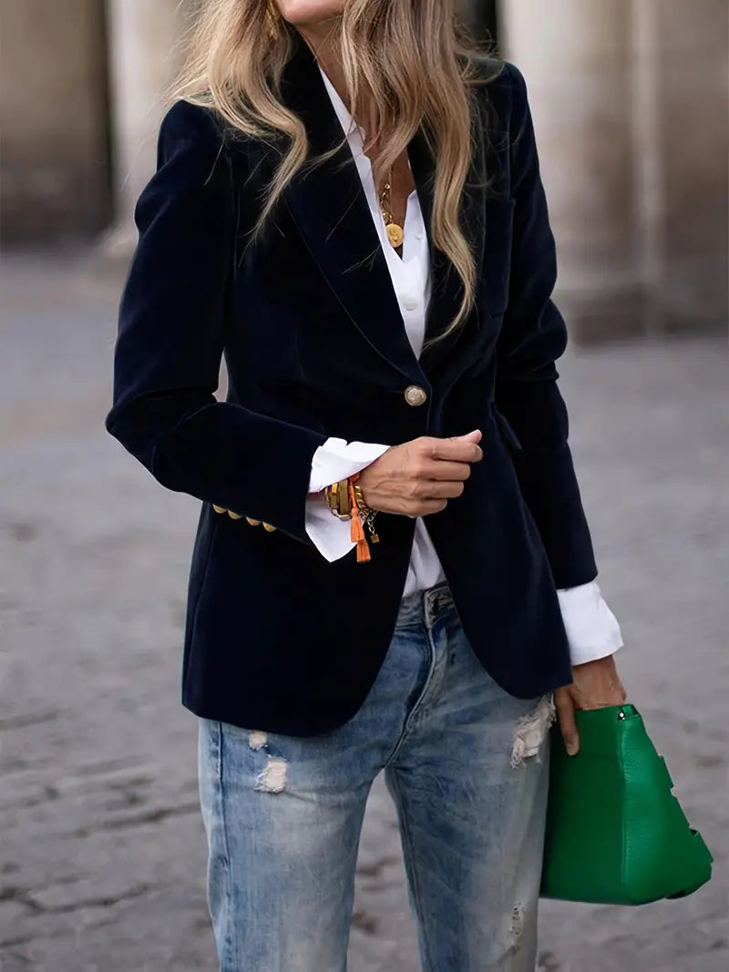 Bellini™ | Blazer en Velours Élégant