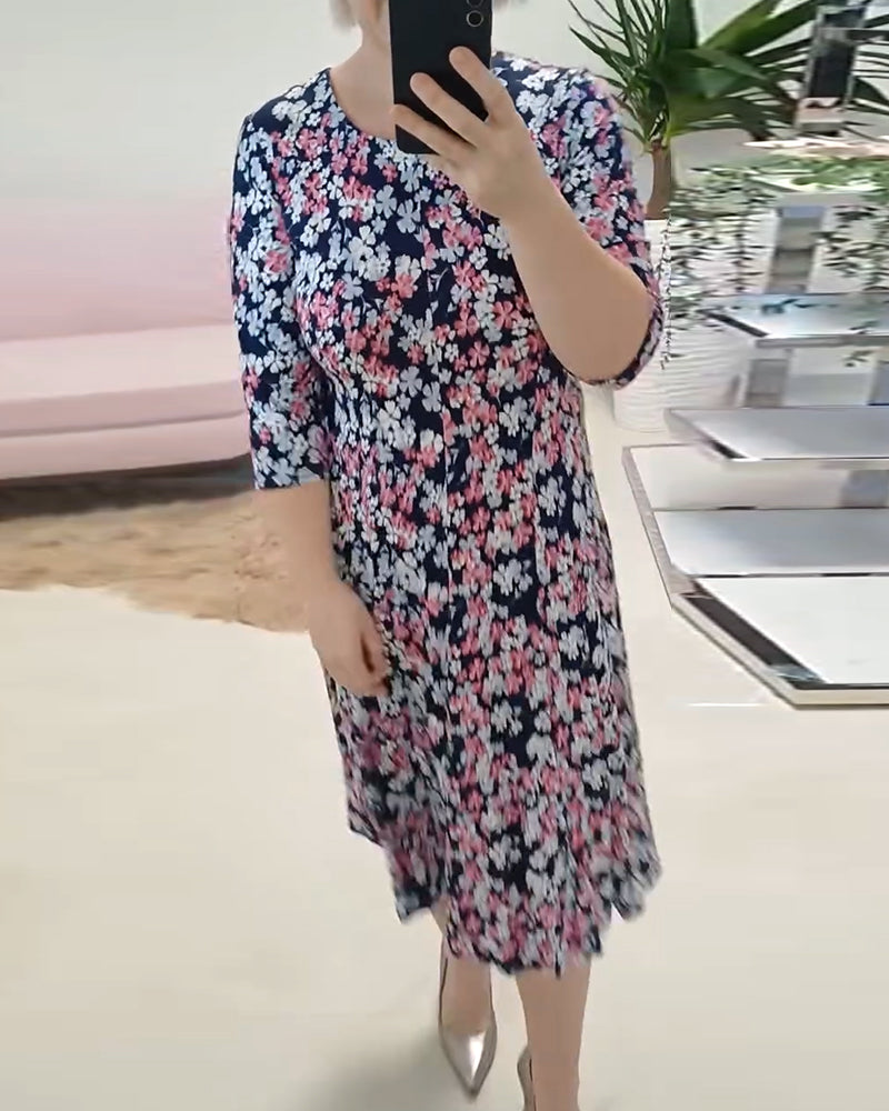 Robe Décontractée Imprimé Fleuri