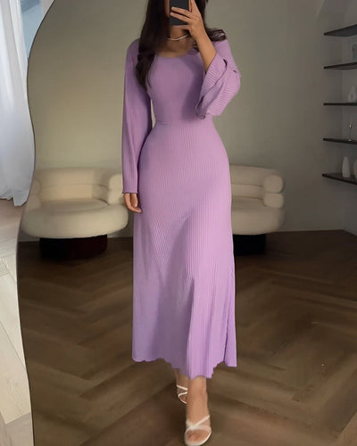 Robe longue élégante en tricot
