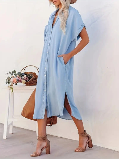 Béatrice - Robe chemise avec poches
