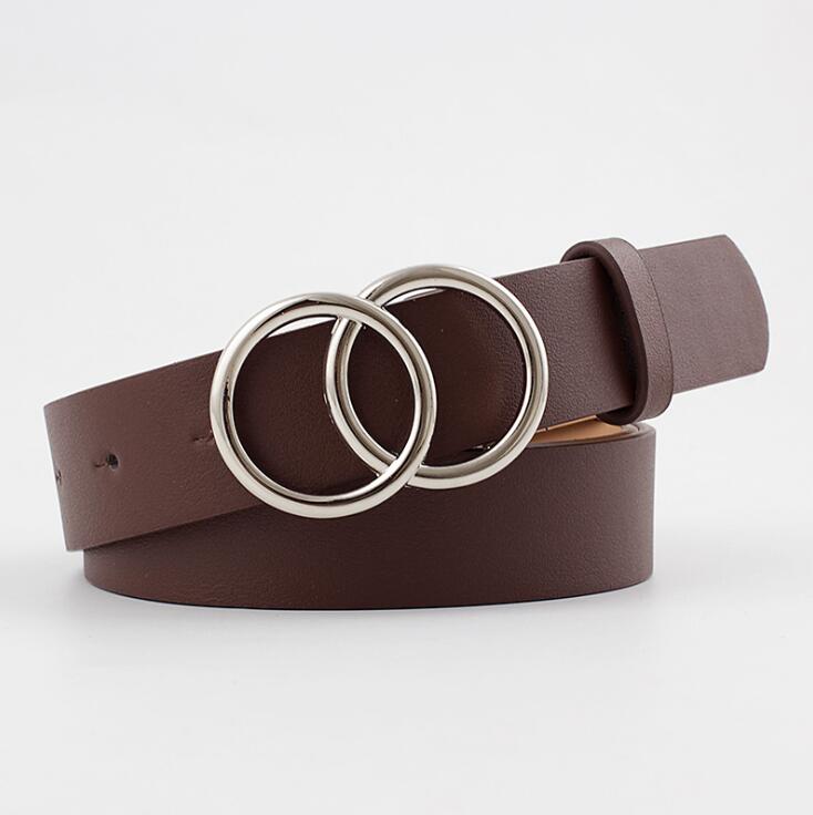 Aria - Ceinture élégante en cuir pour dames avec boucle en O stylisée