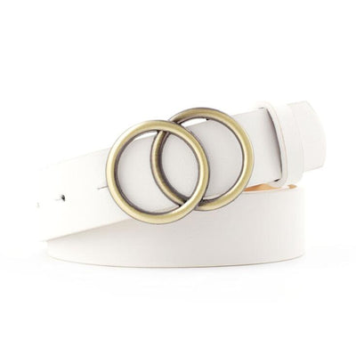 Aria - Ceinture élégante en cuir pour dames avec boucle en O stylisée