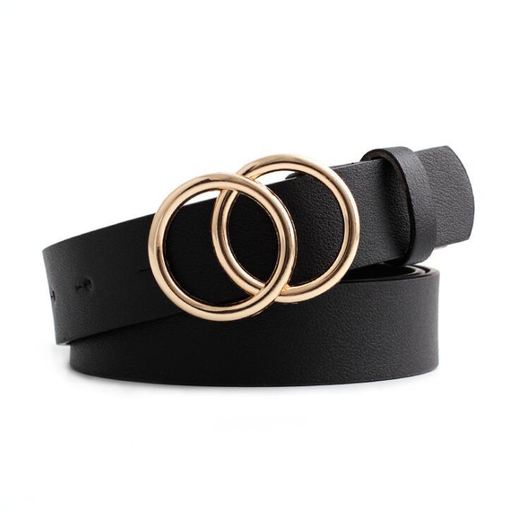 Aria - Ceinture élégante en cuir pour dames avec boucle en O stylisée