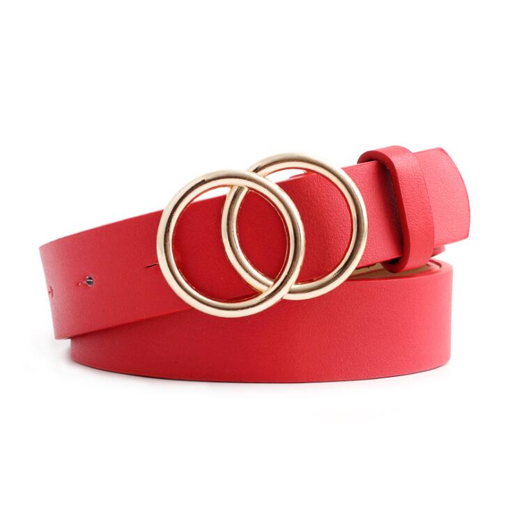 Aria - Ceinture élégante en cuir pour dames avec boucle en O stylisée