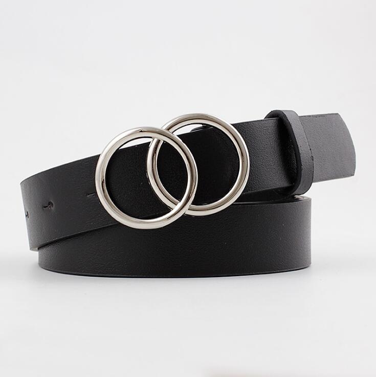Aria - Ceinture élégante en cuir pour dames avec boucle en O stylisée