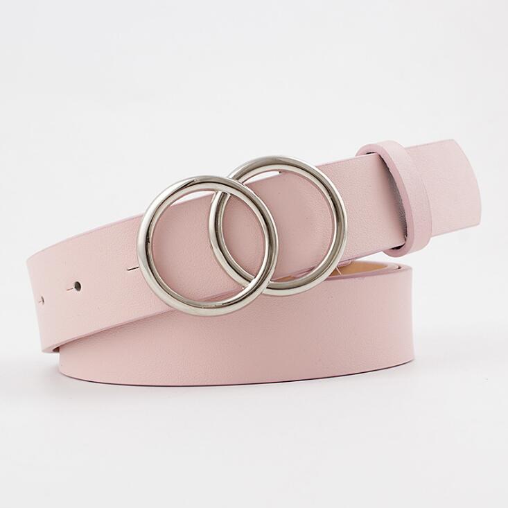 Aria - Ceinture élégante en cuir pour dames avec boucle en O stylisée