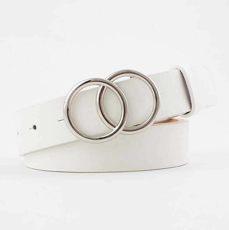 Aria - Ceinture élégante en cuir pour dames avec boucle en O stylisée