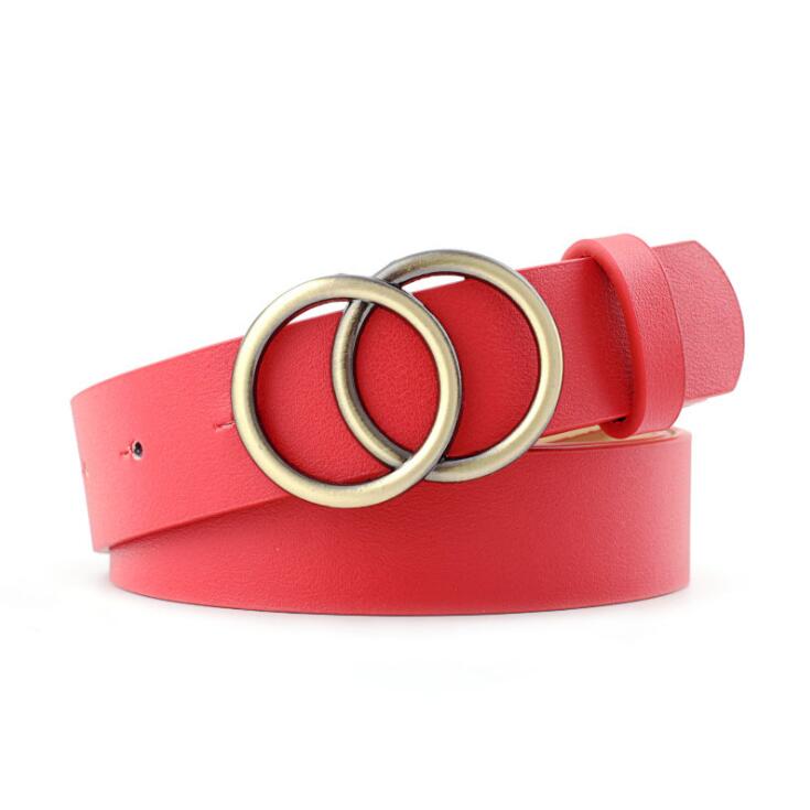 Aria - Ceinture élégante en cuir pour dames avec boucle en O stylisée