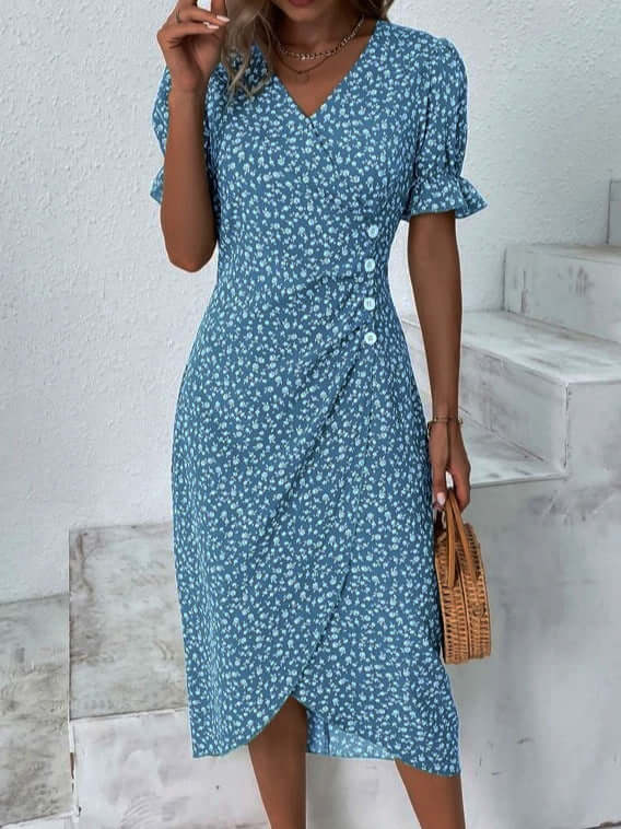 Robe d'été pour femmes à motifs multicolores
