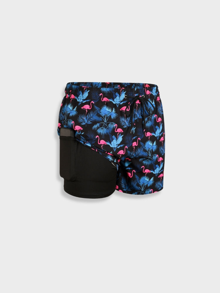 Short de bain homme – Coupe décontractée – Séchage rapide – Taille ajustable – Mi-cuisse