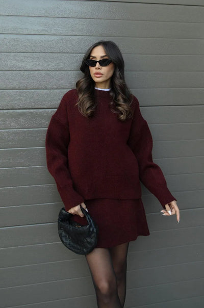 Hanna™ - Ensemble confortable avec pull et jupe
