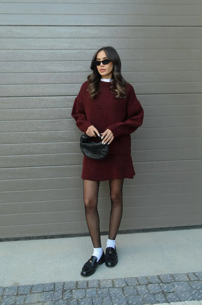 Hanna™ - Ensemble confortable avec pull et jupe