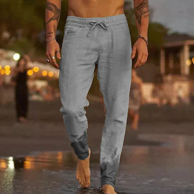 Kaiser – Pantalon en Lin Confortable et Décontracté pour Hommes