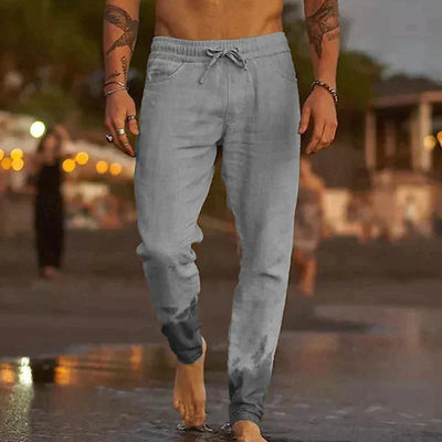 Kaiser – Pantalon en Lin Confortable et Décontracté pour Hommes