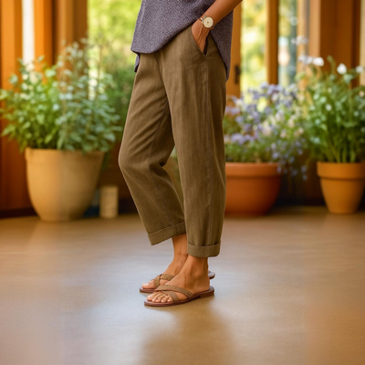 Morgane | Pantalon d'été en lin et coton