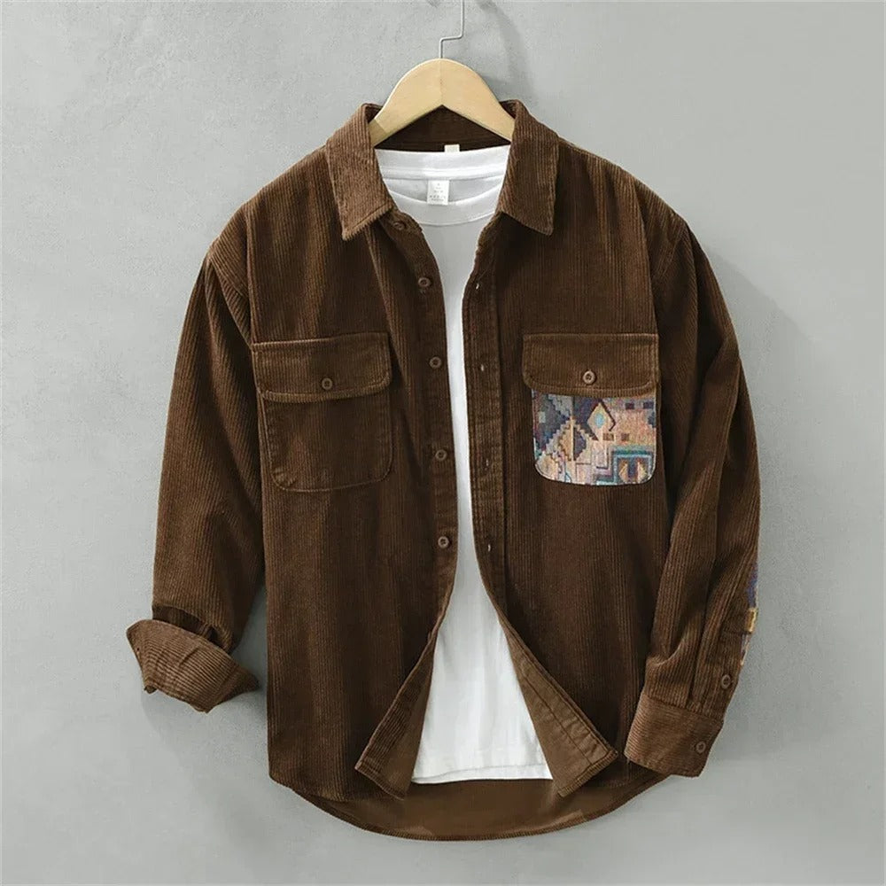 Camicia in velluto a coste Patch-Theory