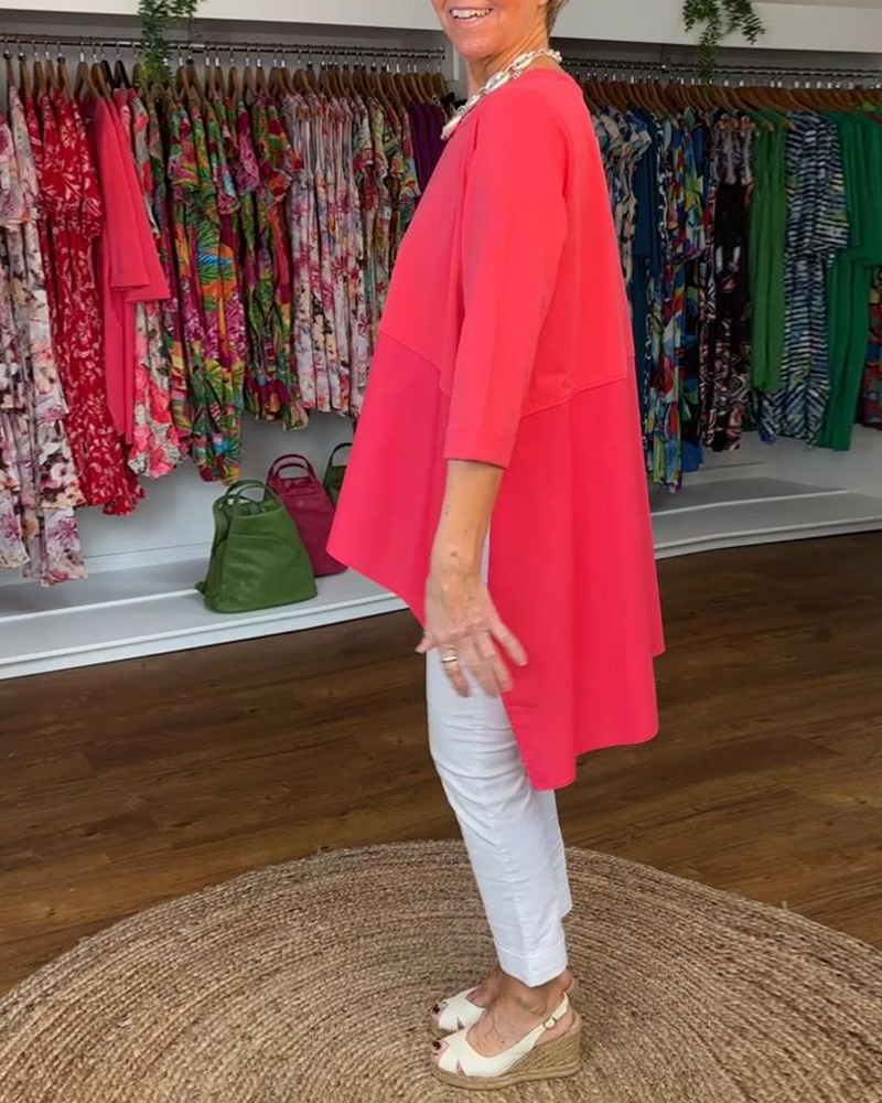 Blouse Mode Lâche Irrégulier