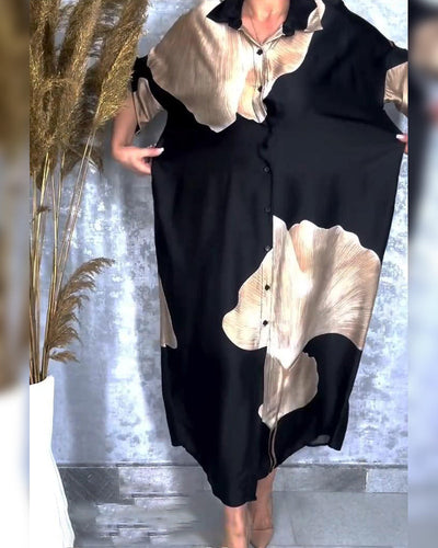 Robe Tempérament Boutonné Mode Chemise