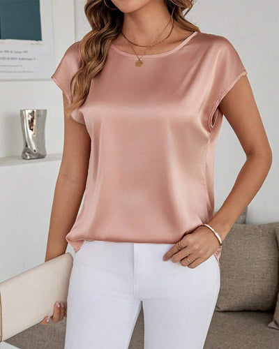 Blouse Broderie En Dentelle Couleur Unie Creux