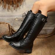 Amélie | Bottes Hautes Pour Femme | À Lacets