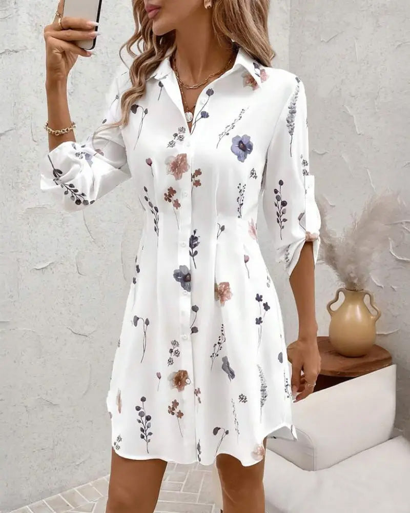 Robe Mode Imprimée Ajustée