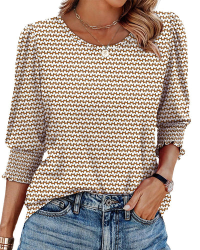 Blouse Manche Bouffante Imprimée