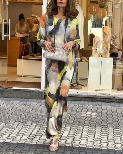 Robe de mode de rue tempérament imprimé