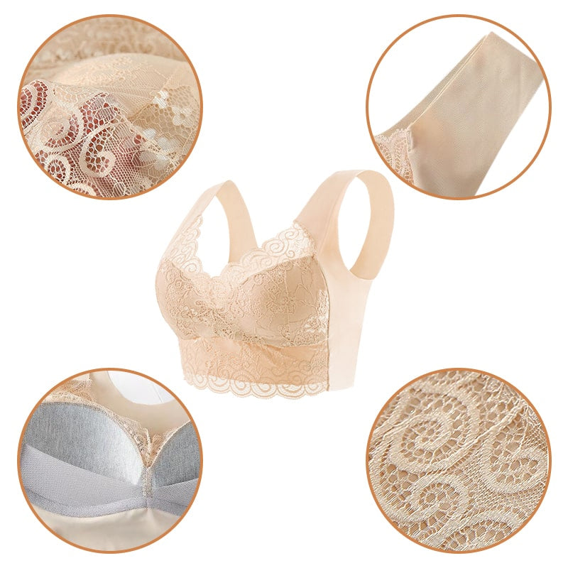 Soutien-Gorge Push Up Sans Couture Sans Armatures En Dentelle