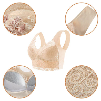 Soutien-Gorge Push Up Sans Couture Sans Armatures En Dentelle