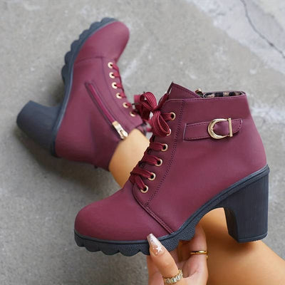 Lana | Bottes Lacets Pour Femme | Talons